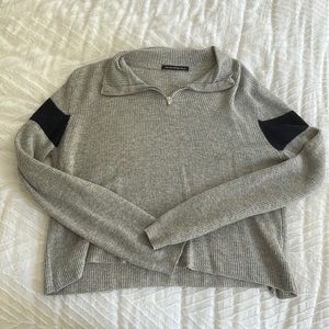 Brandy Melville quarter zip light sweater